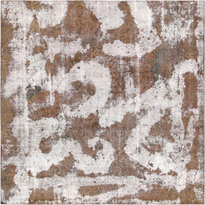 Canvello Overdyed Hand - Knotted Brown Beige Rug - 9'9" X 9'10" - Canvello