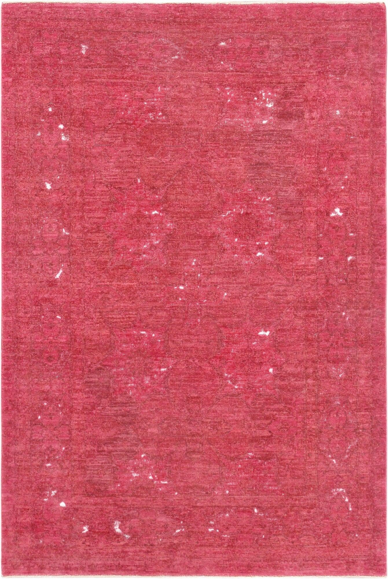 Canvello Overdyed Hand-Knotted Lamb's Wool Area Rug- 4' X 6'