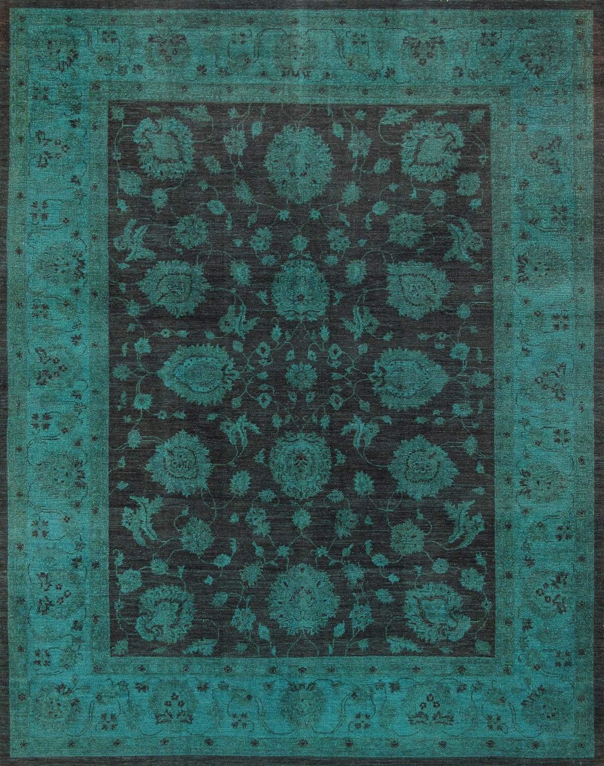 Canvello Overdyed Hand - Knotted Lamb's Wool Area Rug - 8'10" X 11'5" - Canvello