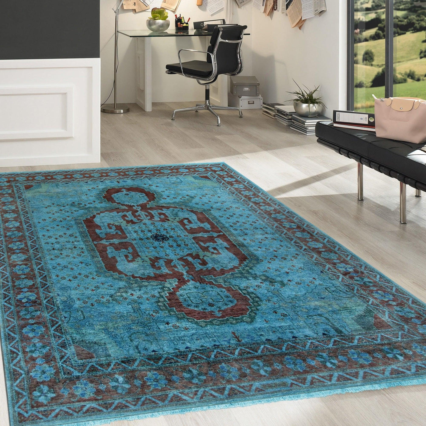 Canvello Overdyed Hand - Knotted Lamb's Wool Area Rug - 8'3" X 10' - Canvello