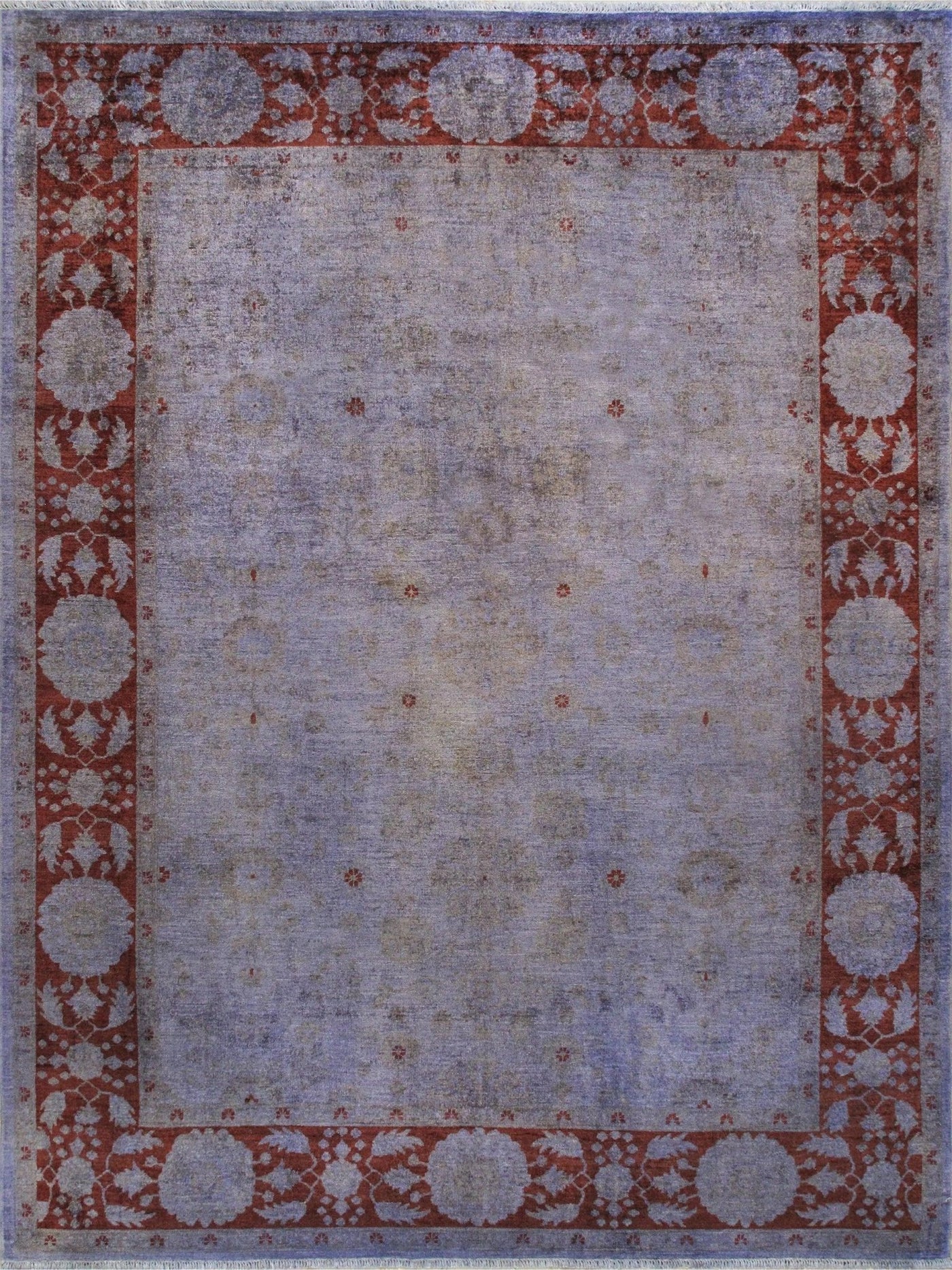 Canvello Overdyed Hand - Knotted Wool Area Rug - 9'3" X 12'4" - Canvello