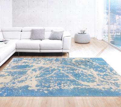 Canvello Overdyed Light Blue Rug Living Room - 3'3" X 5'2"
