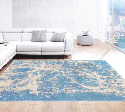 Canvello Overdyed Light Blue Rug Living Room - 3'3" X 5'2" - Canvello