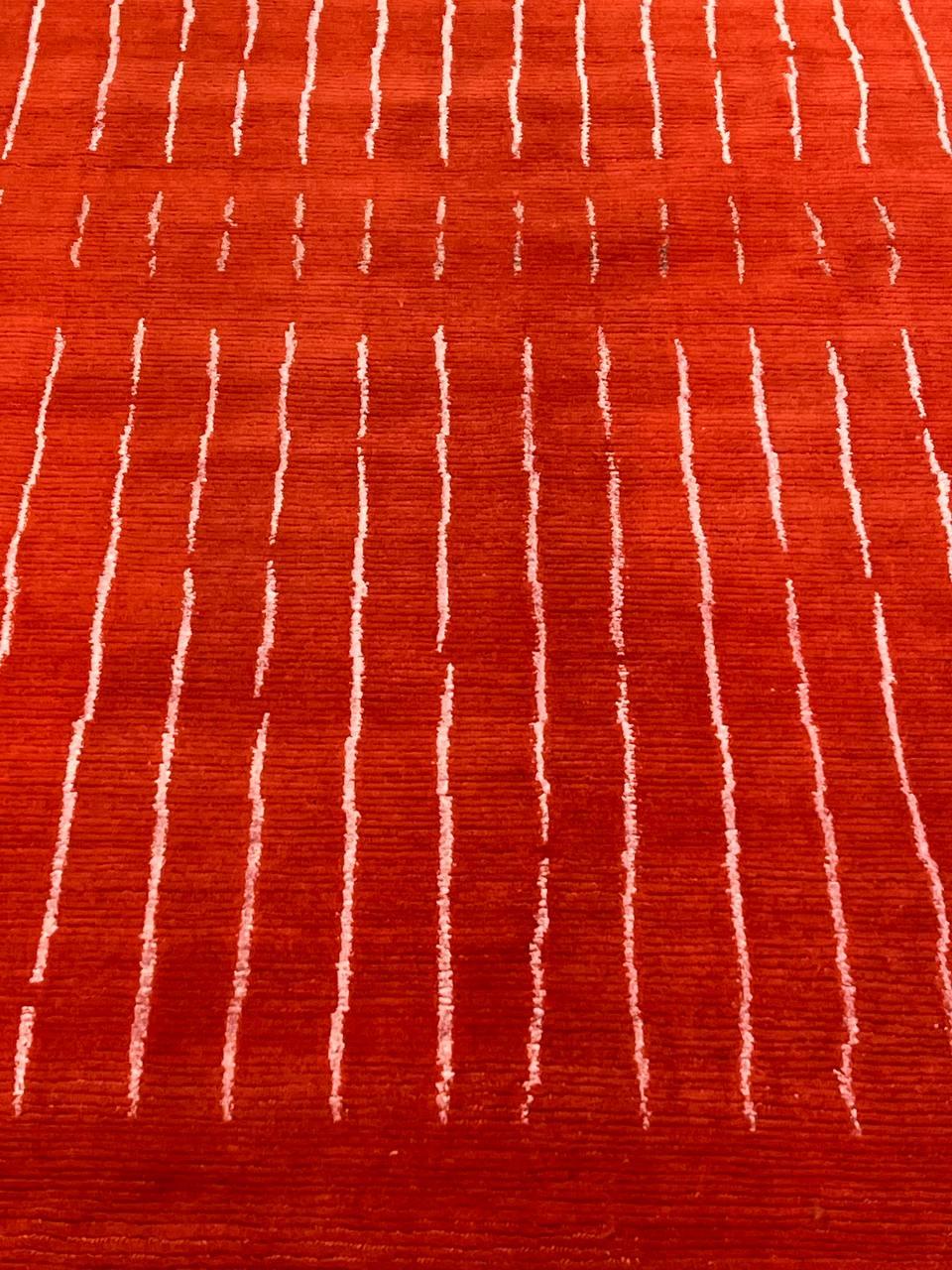 Canvello Overdyed Modern Orange Area Rug - 4' X 6' - Canvello