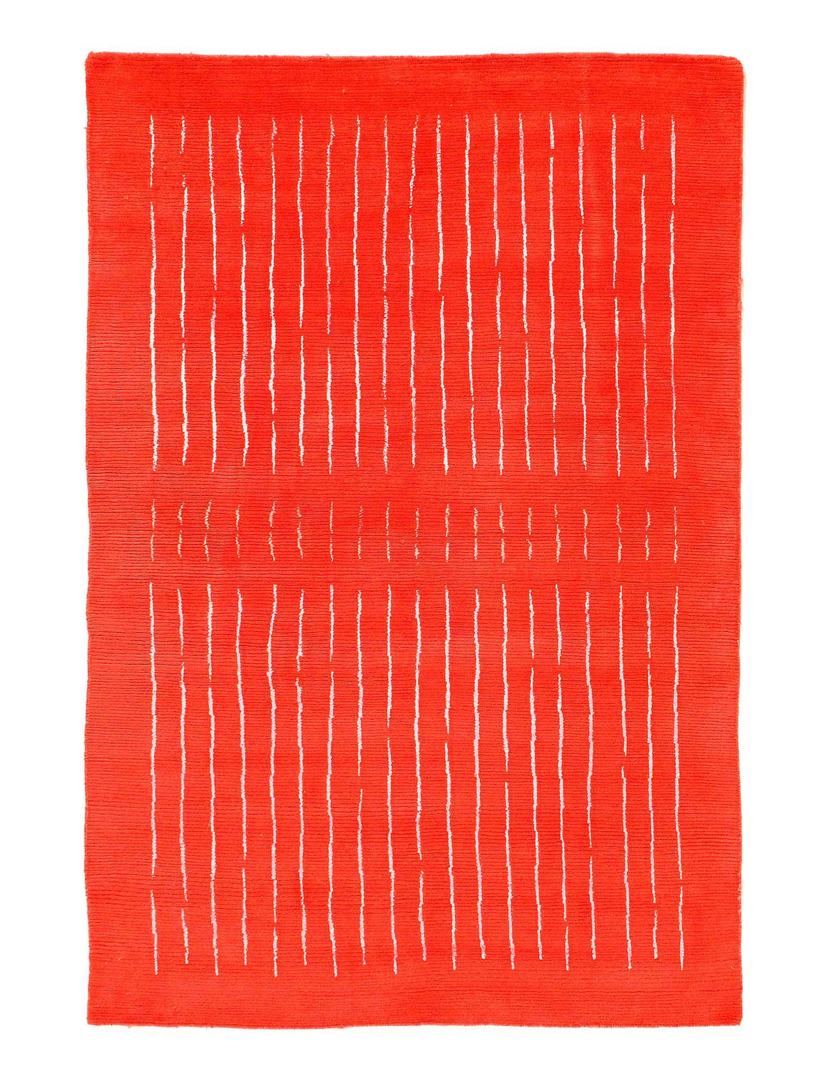 Canvello Overdyed Modern Orange Area Rug - 4' X 6'