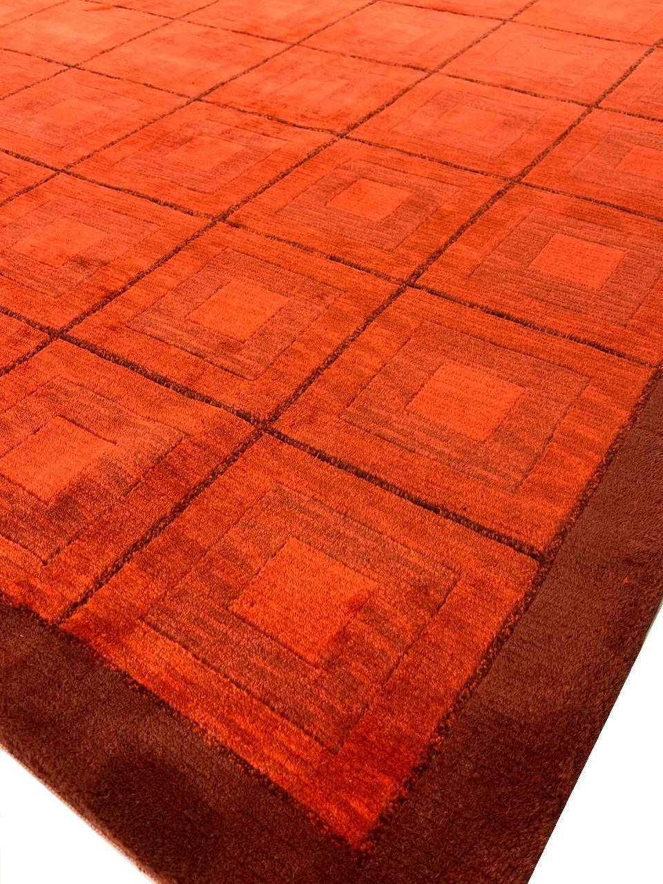 Canvello Overdyed Orange Rugs For Living Room - 4' X 6' - Canvello