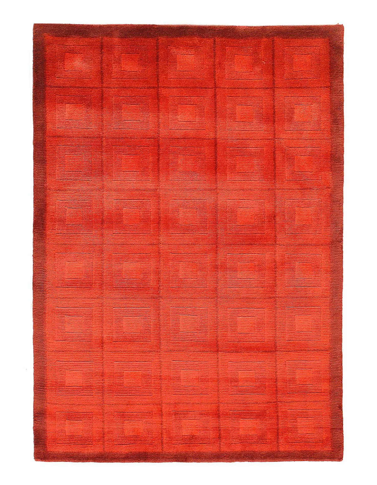 Canvello Overdyed Orange Rugs For Living Room - 4' X 6'
