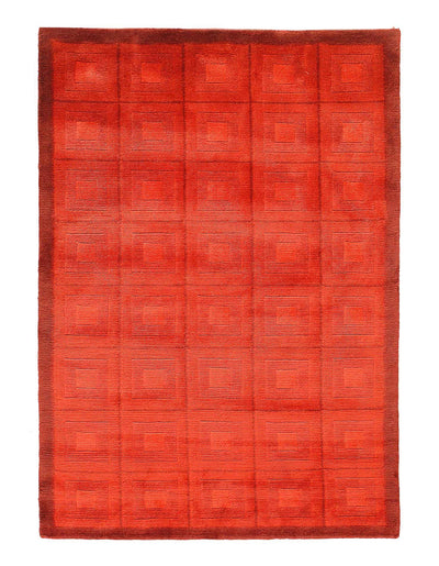 Canvello Overdyed Orange Rugs For Living Room - 4' X 6'
