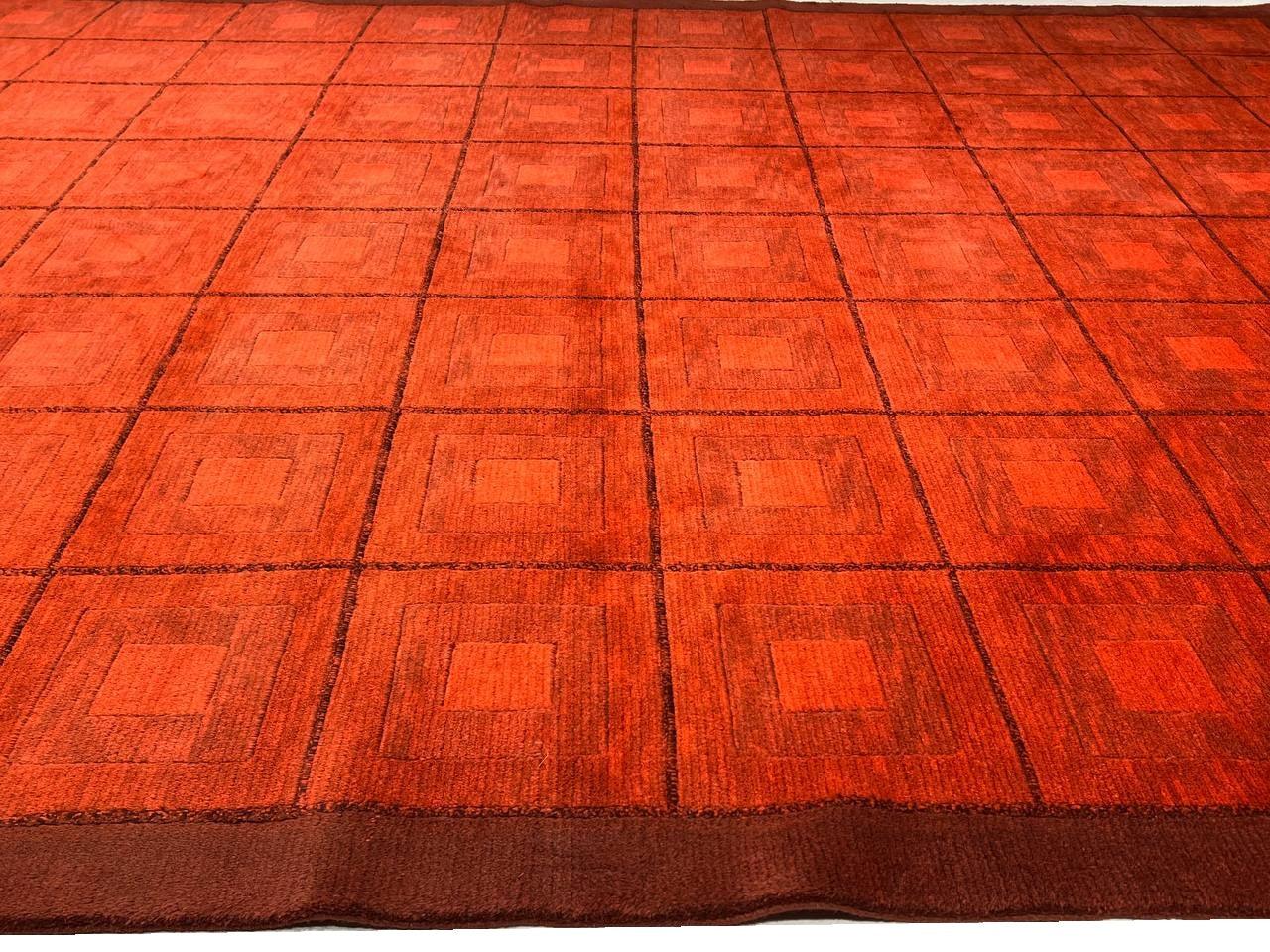 Canvello Overdyed Orange Rugs For Living Room - 4' X 6'