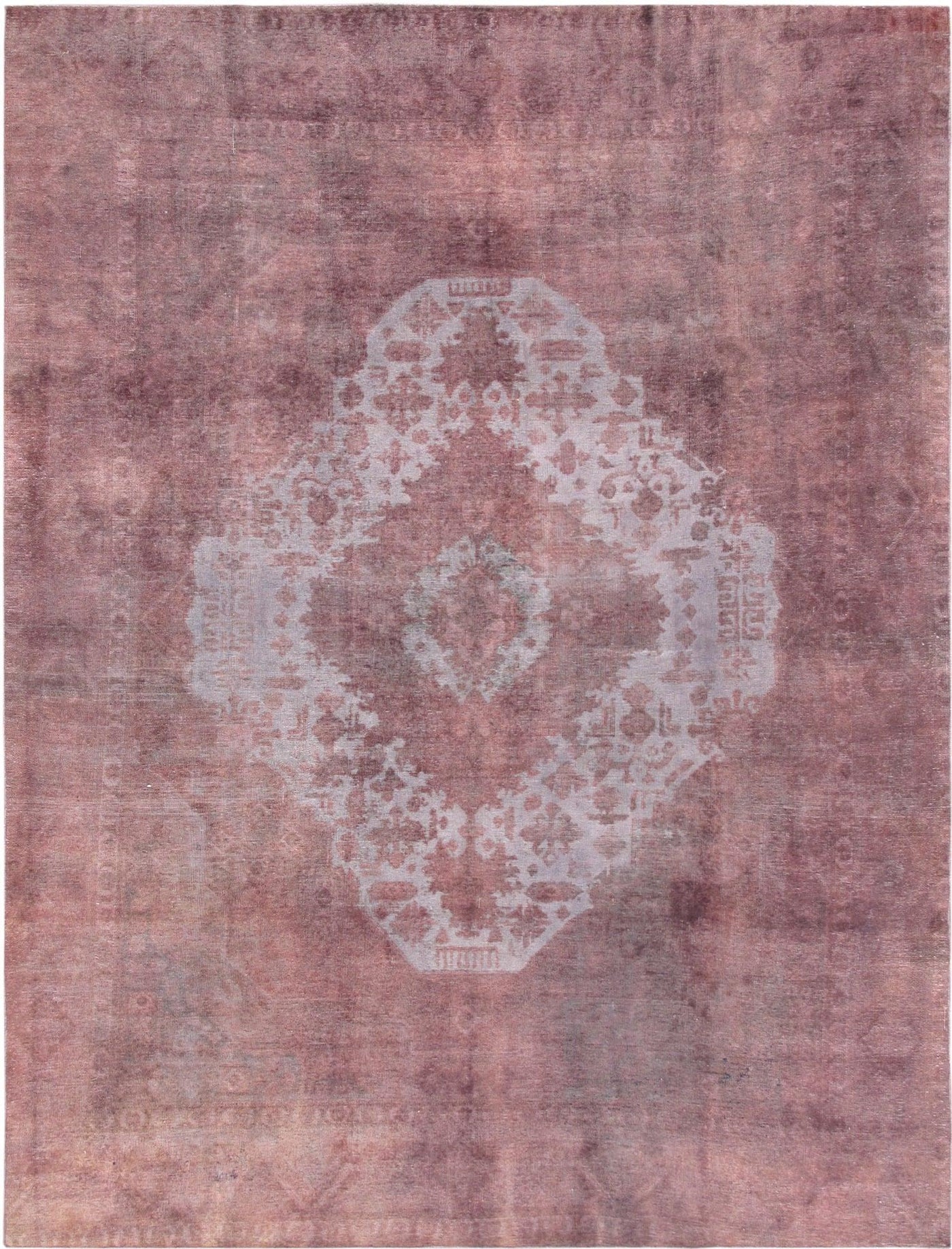 Canvello Overdyed Purple Rug For Living Room - 9'3" X 12'4"