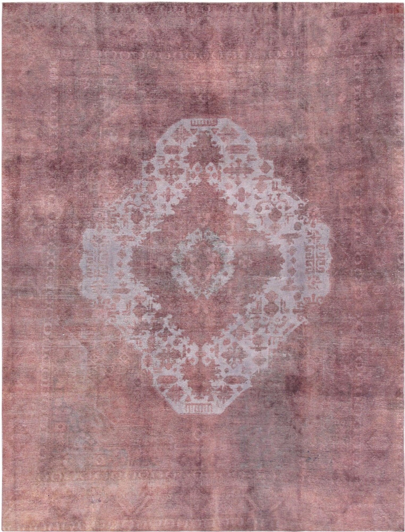 Canvello Overdyed Purple Rug For Living Room - 9'3" X 12'4" - Canvello