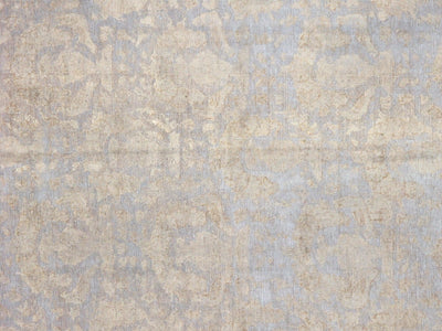 Canvello Overdyed Wool Area Blue Gold Rug - 8'3" X 11'