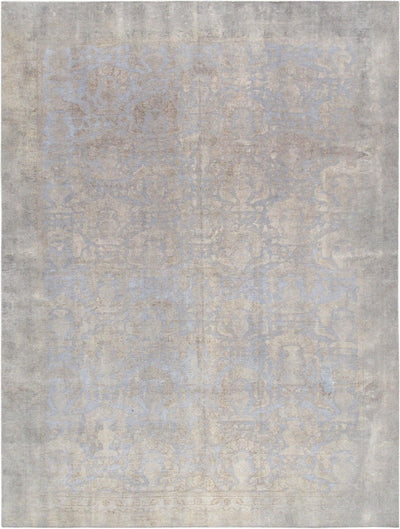 Canvello Overdyed Wool Area Blue Gold Rug - 8'3" X 11' - Canvello