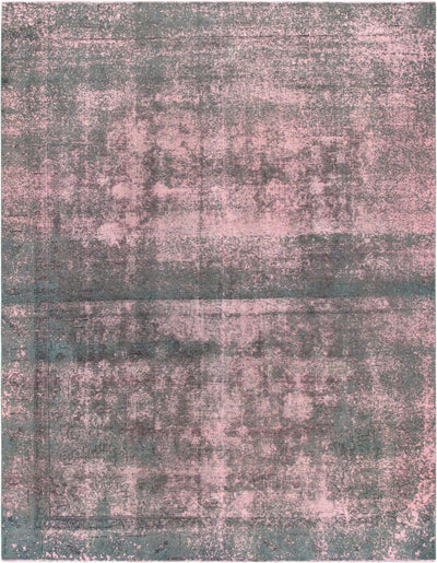 Canvello Overdyed Wool Pink And Green Rug - 8'10" X 11'6" - Canvello