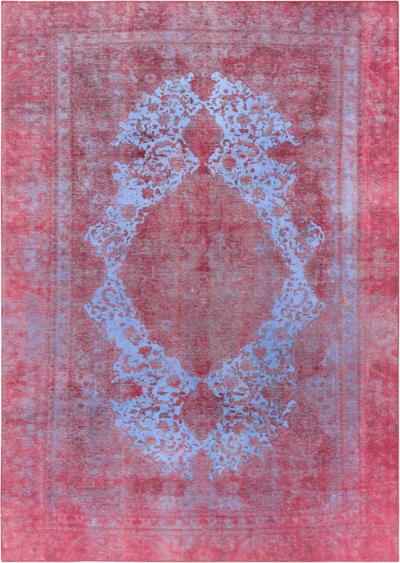 Canvello Overdyed Wool Red Area Rug - 7'2" X 10'3" - Canvello