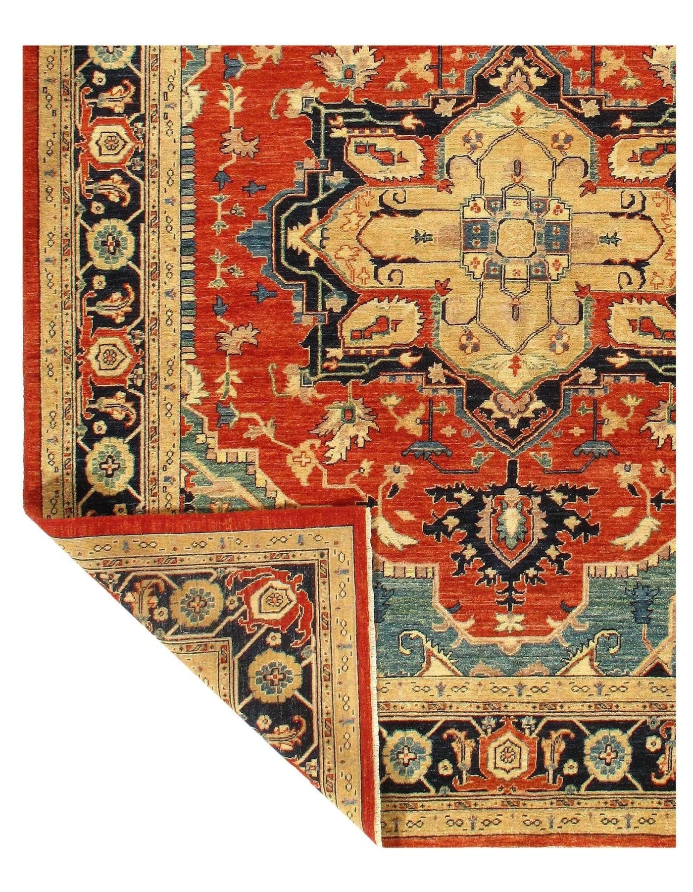 Canvello Pak Serapi Design Hand - Knotted Rug - 8'1" X 9'10" - Canvello