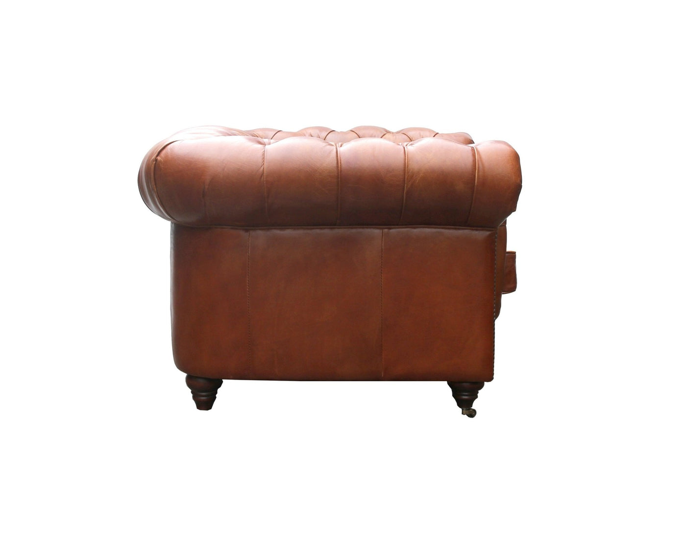 Canvello Paris Club Chester Bay Tufted Chair, Brown - Canvello