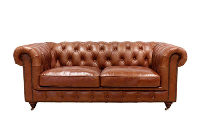 Canvello Paris Club Chester Bay Tufted Loveseat, Brown - Canvello