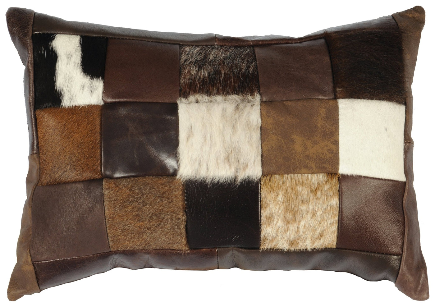 Canvello Patchwork Leather Pillow - 12"x18" - Canvello