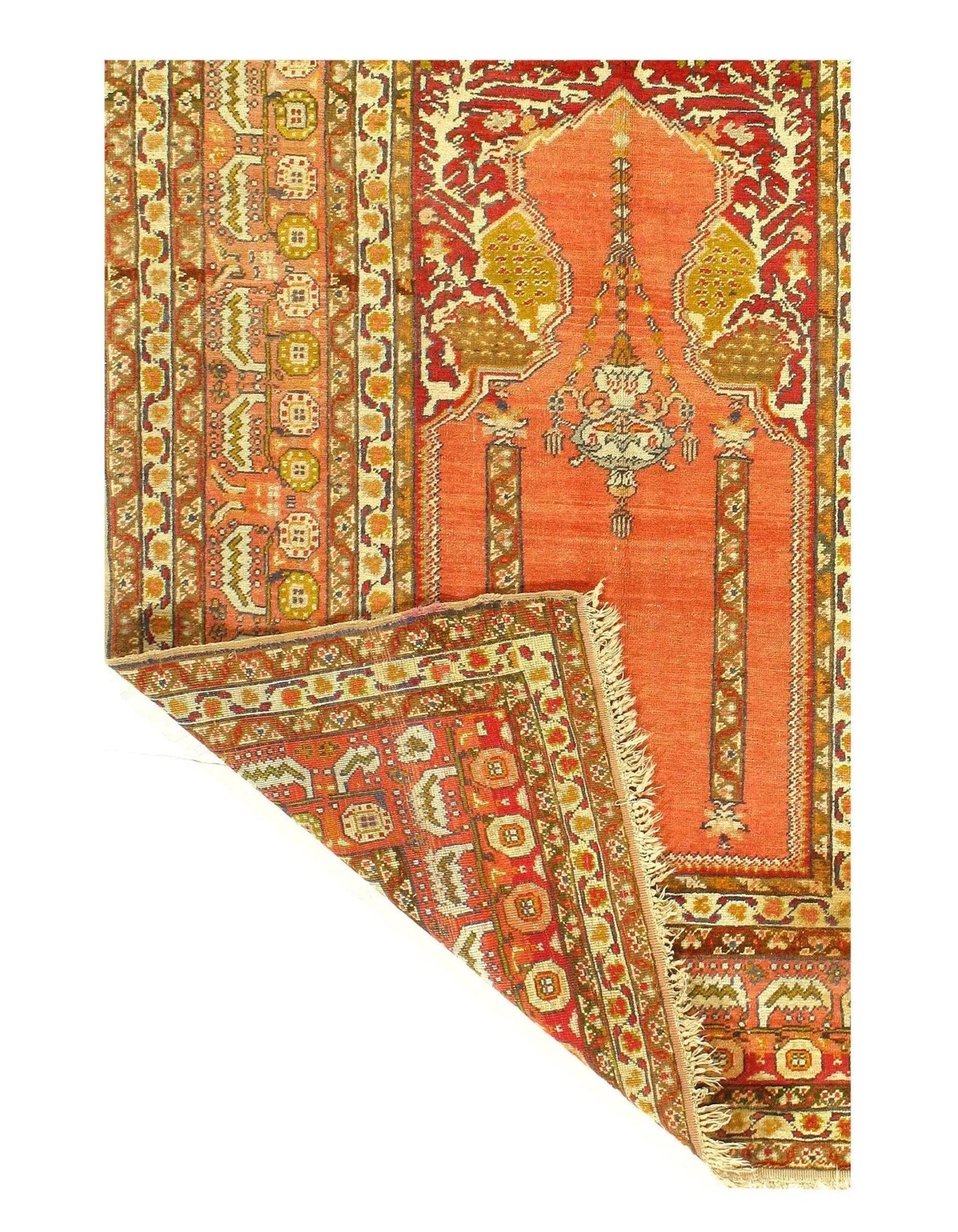 Canvello Peach Antique Turkish Anatolian Rug - 4'1" X 6'4" - Canvello