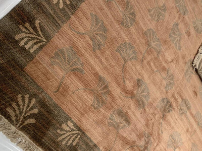 Peach color fine Hand knotted Tabetan Runner 4'1'' X 12'2''