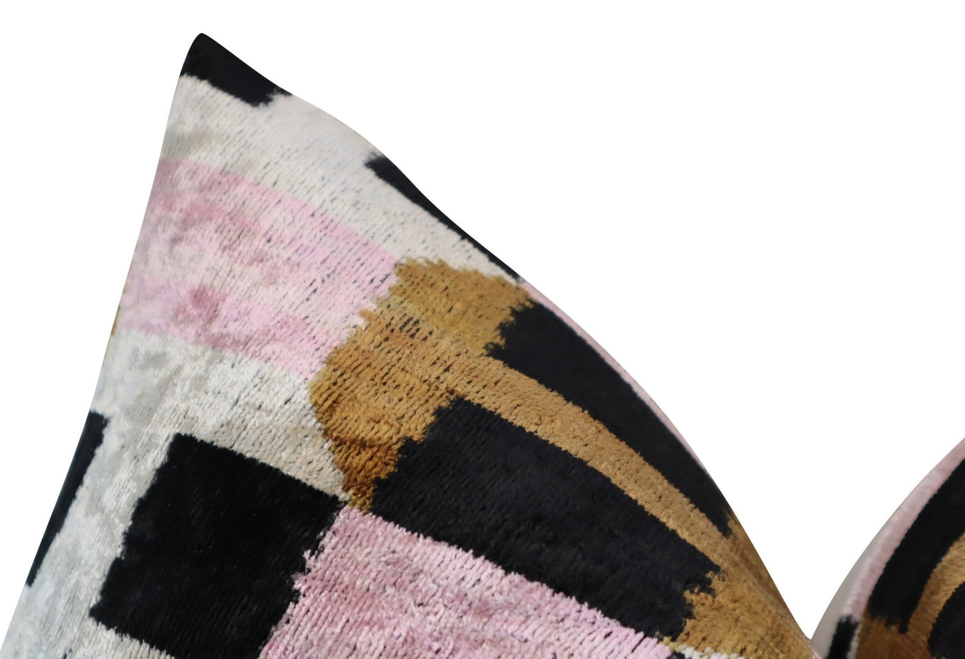 Canvello Pink Brown Handmade 16x24 Silk Velvet Pillow, Organic Veg Dyed, Down/Feather Filled - Canvello