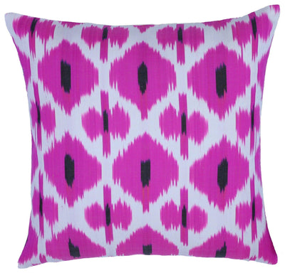 Canvello Pure Silk Dark Pink Throw Pillows - 16x16 inch - Canvello