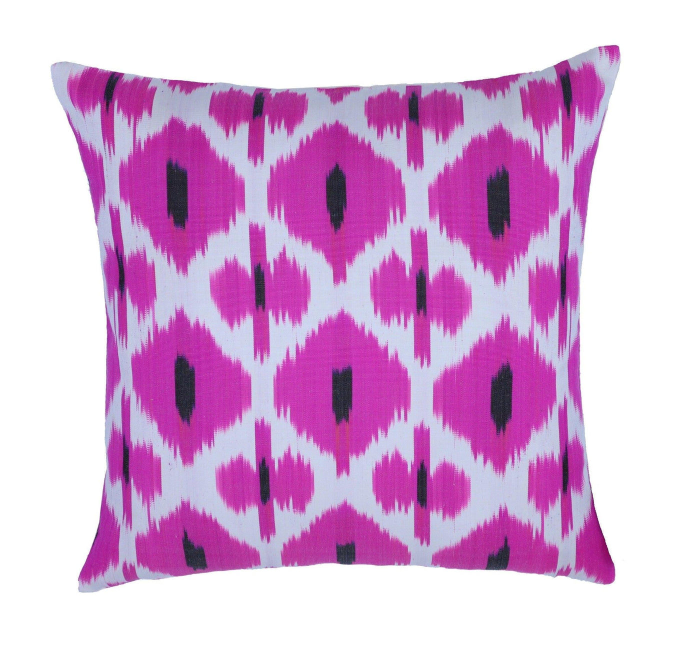 Canvello Pure Silk Dark Pink Throw Pillows - 16x16 inch - Canvello