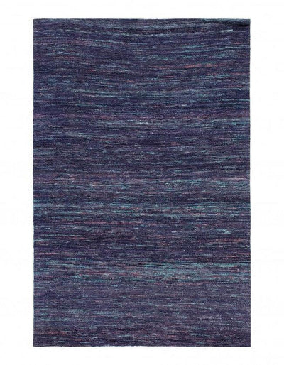 Purple Flat-weave Tufted Sari Silk 8' X 10'