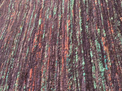 Purple Flat-weave Tufted Sari Silk 8' X 10'