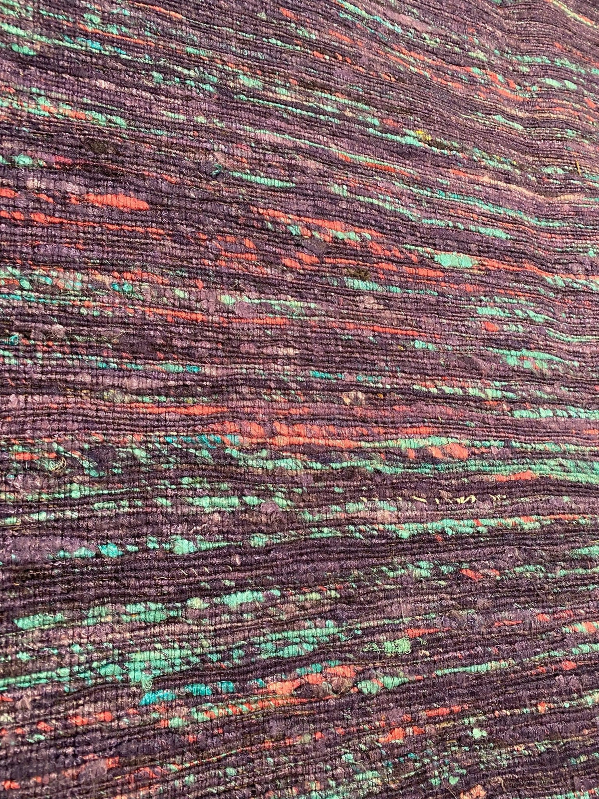 Canvello Purple Flat - weave Tufted Sari Silk Rug - 9' X 12' - Canvello