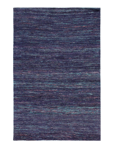 Purple Flat-weave Tufted Sari Silk Rug - 9' X 12'