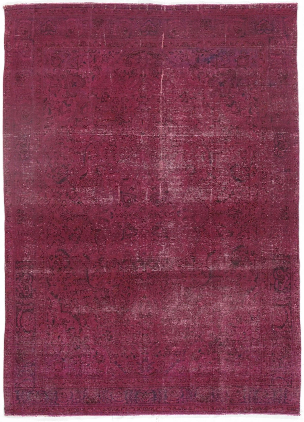 Canvello - Alfombra sobreteñida moderna vintage morada - 8'x12'