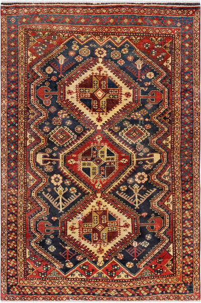 Canvello Qashgaie Small Area Rugs For Bedroom - 4'1" X 6'4" - Canvello