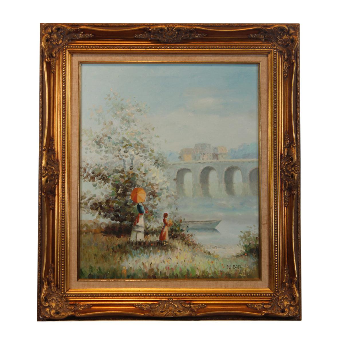 Canvello Rare Oil on canvas Painting by Pierre du Bois (French, 20th Century) - Canvello