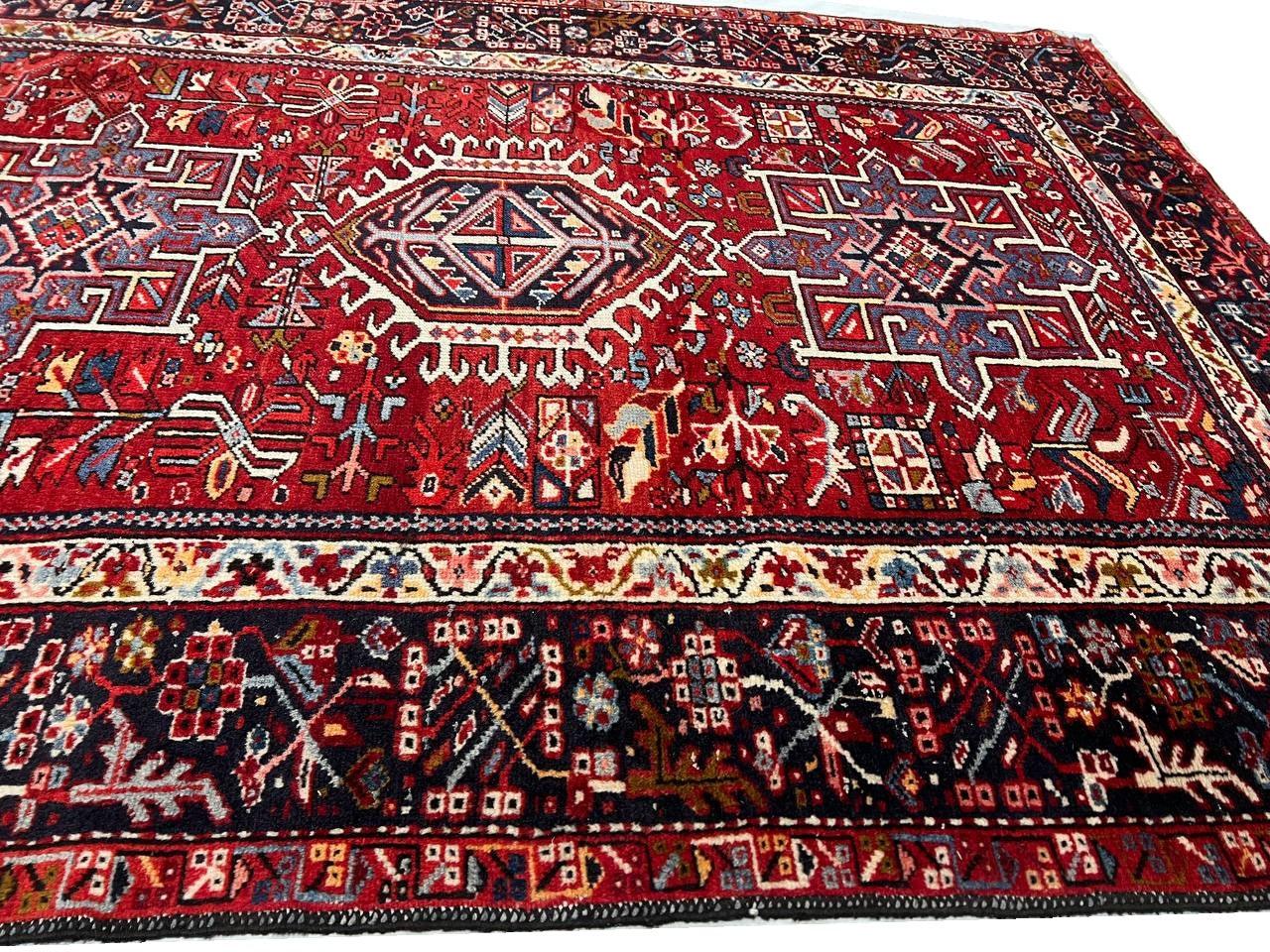 Canvello rare to find Circa 1920 find Antique Silkroad Karajeh Rug - 5' x 6' - Canvello