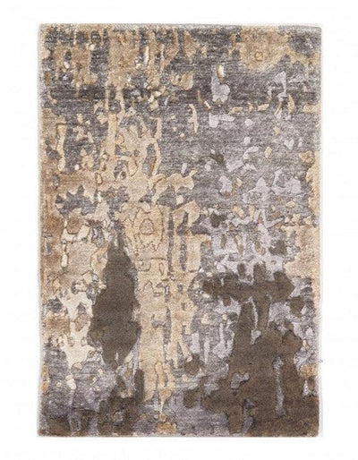 Canvello Rayon from Bamboo Hand - Knotted Silk Gray Area Rug - 2' X 3' - Canvello