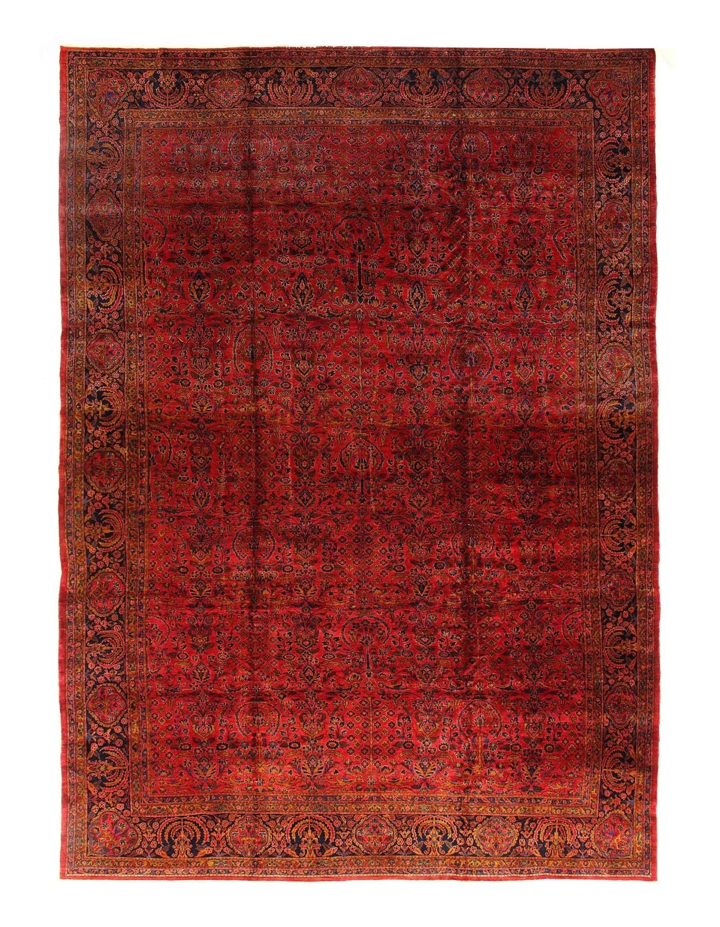 Canvello Red Antique Silkroad Kashan Rug - 12'11 X 17'8'' - Canvello