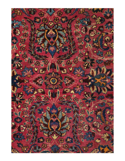 Canvello Red Antique Silkroad Mashad Rug - 6' X 8'2'' - Canvello