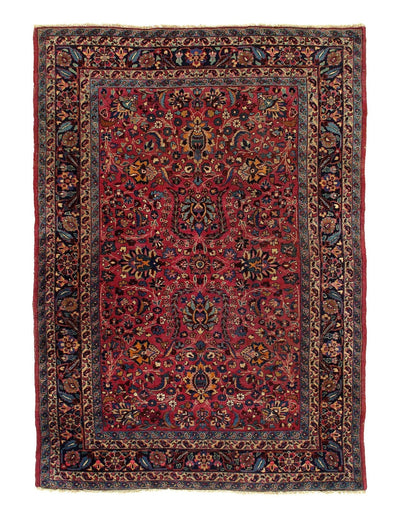 Canvello Red Antique Silkroad Mashad Rug - 6' X 8'2'' - Canvello