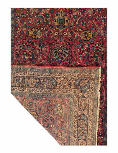 Canvello Red Antique Silkroad Mashad Rug - 6' X 8'2'' - Canvello