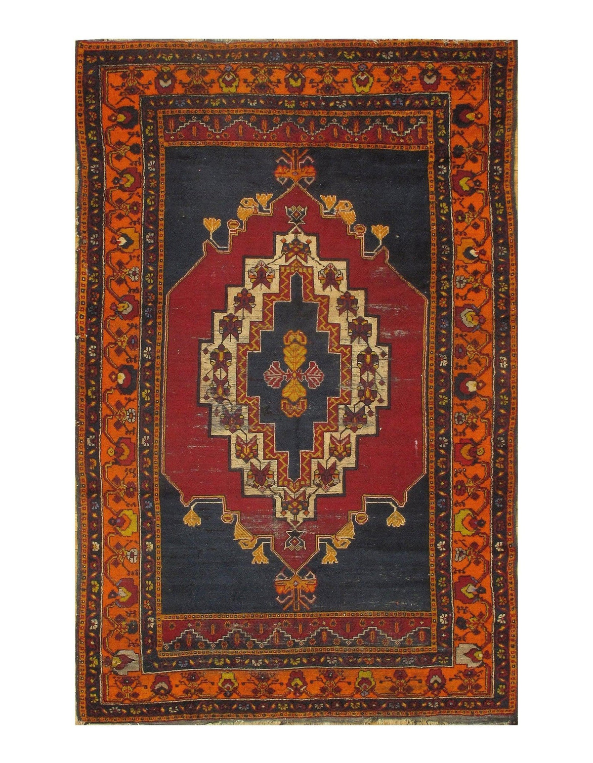 Canvello Red Antique Turkish Rug - 4'8" X 7'2"