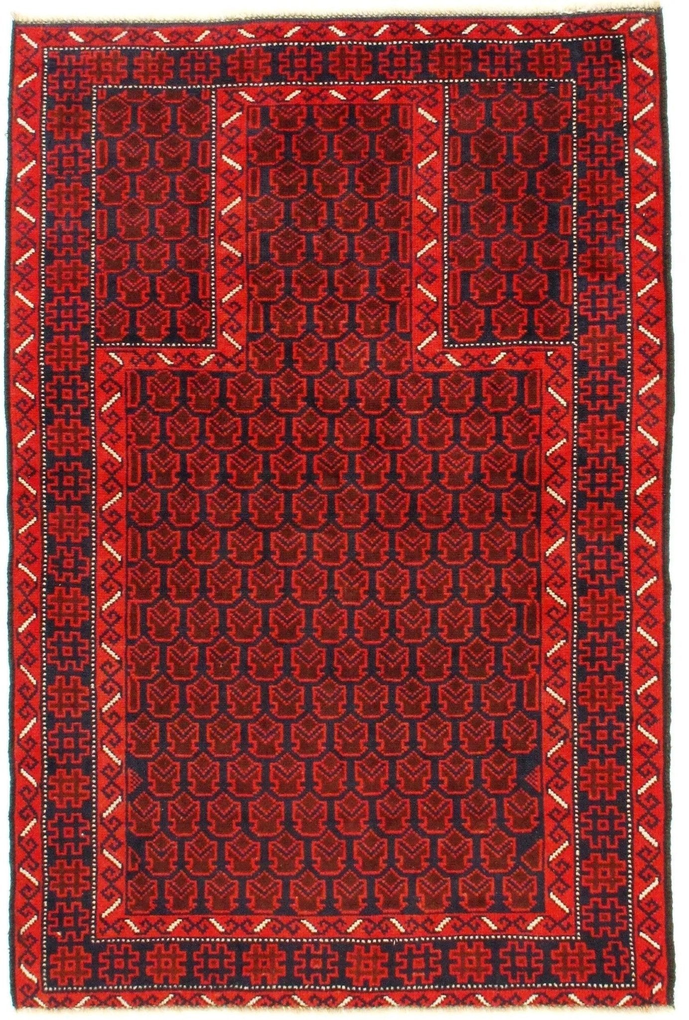 Canvello Red Balouchi Prayer Rug - 3' x 5' - Canvello