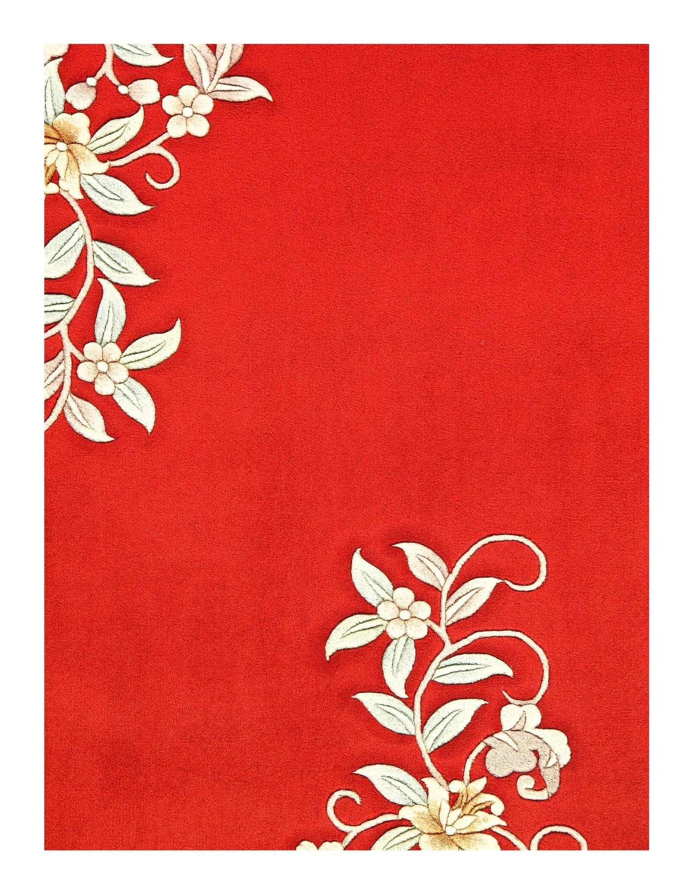 Canvello Red Chinese Peking Antique Red Vintage Rug - 4' X 6' - Canvello