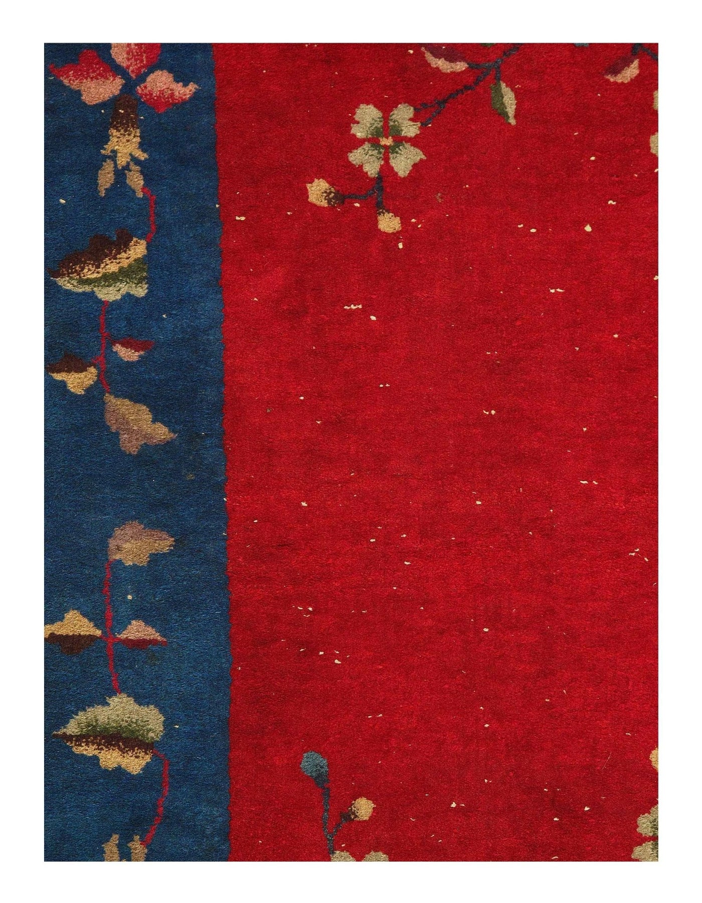 Canvello Red color Fine Antique Chinese Art Deco Rug - 3' X 4'11'' - Canvello