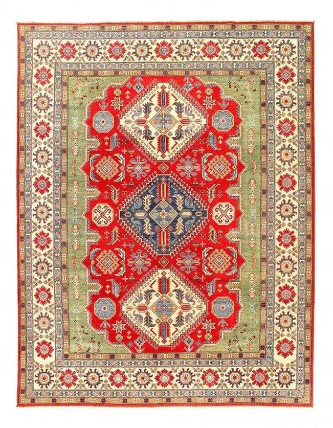 Red Color Fine Hand Knotted Kazak 10' X 13'2''