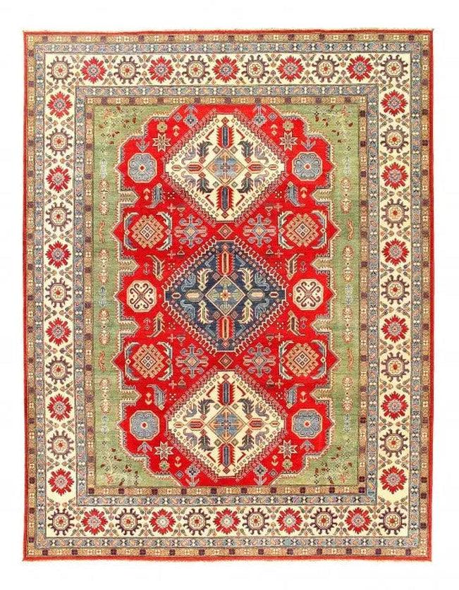 Canvello Red Color Fine Hand Knotted Kazak 10' X 13'2'' - Canvello