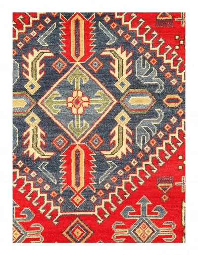 Canvello Red Color Fine Hand Knotted Kazak 10' X 13'2'' - Canvello