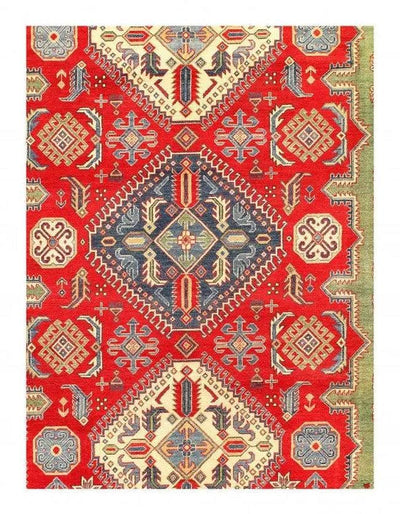 Canvello Red Color Fine Hand Knotted Kazak 10' X 13'2'' - Canvello