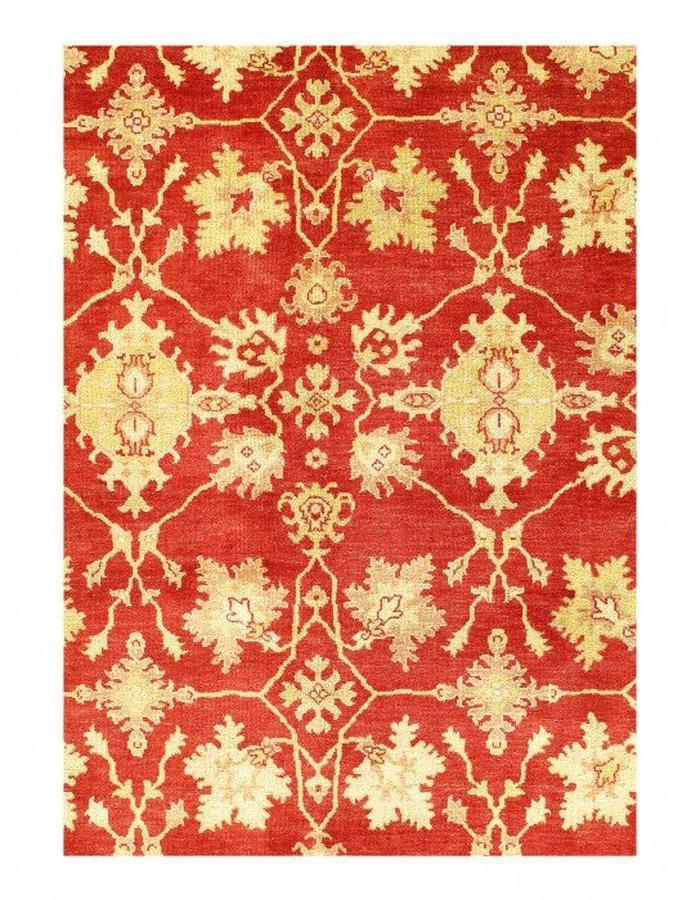 Canvello Red color Hand Knotted Oushak Design 8' X 10'9'' - Canvello